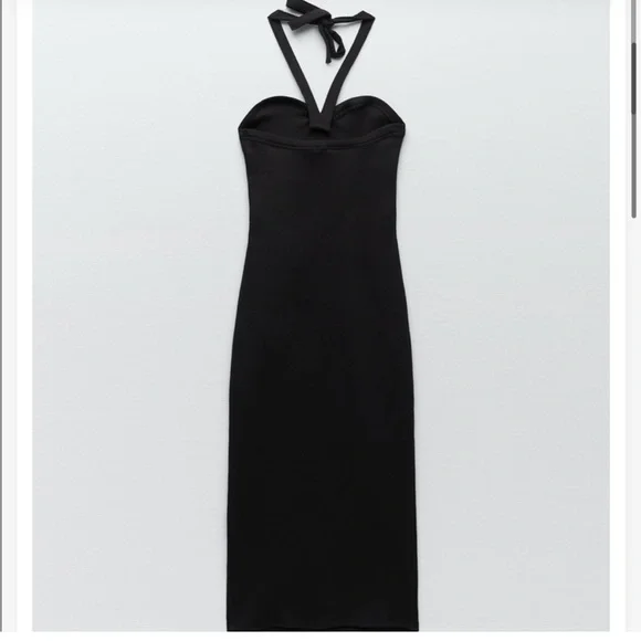 Zara | Dresses | Zara Sweetheart Halter Knit Body Con Dress | Poshmark